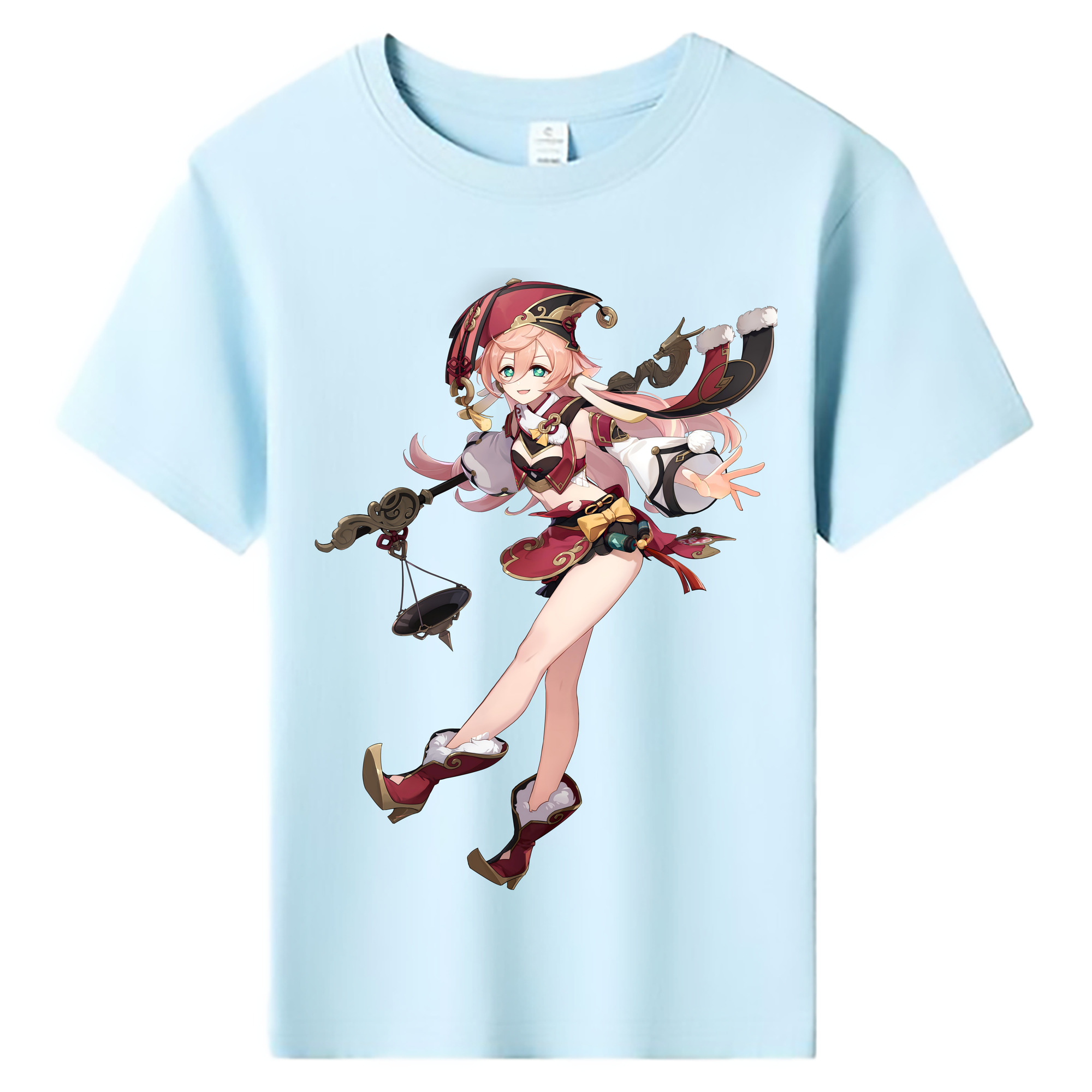 げんし神 ヤンフェイ genshin Yanfei 綿100％キッズTシャツ（フロントプリント）
